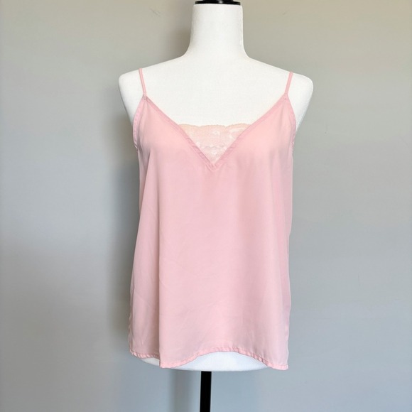 Hollister Women's Small Cami V-Neck Pink Lace Coquette Fairy Feminine Y2K Lover - Picture 1 of 9